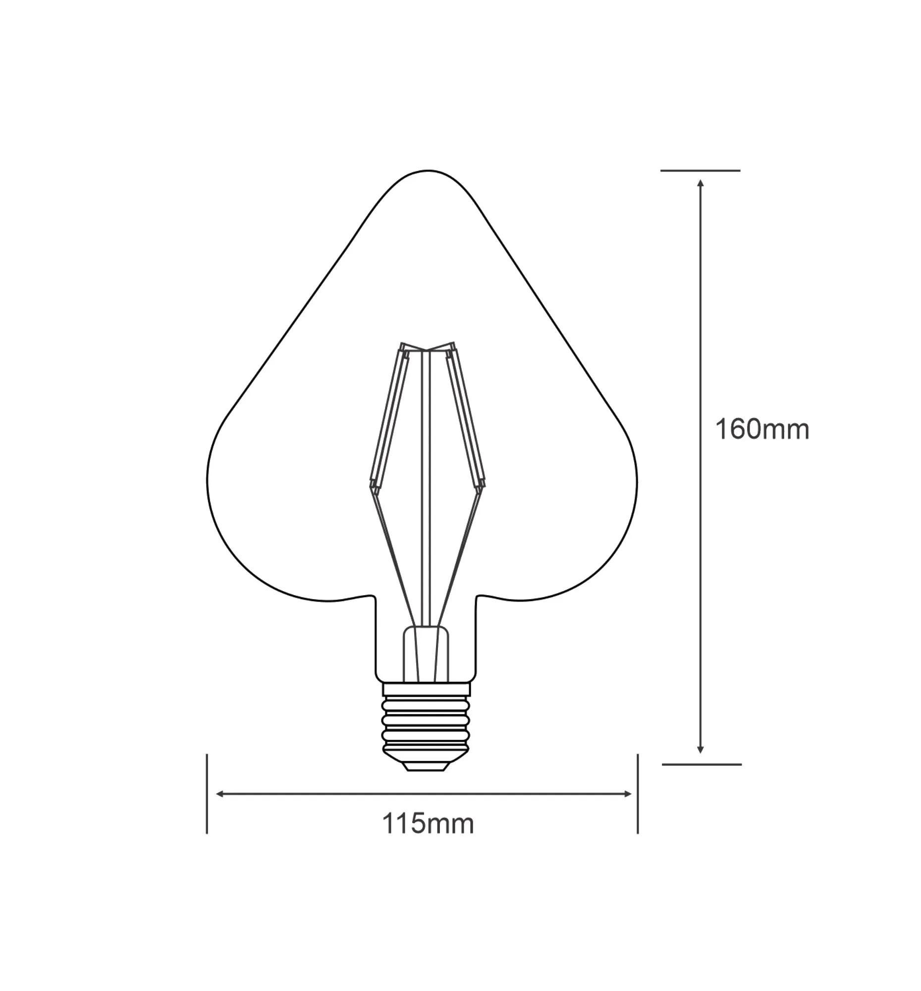 Classic Style LED Love E27 Dimmable 4W 2100K 200lm 4600282  Luxram Classic Style